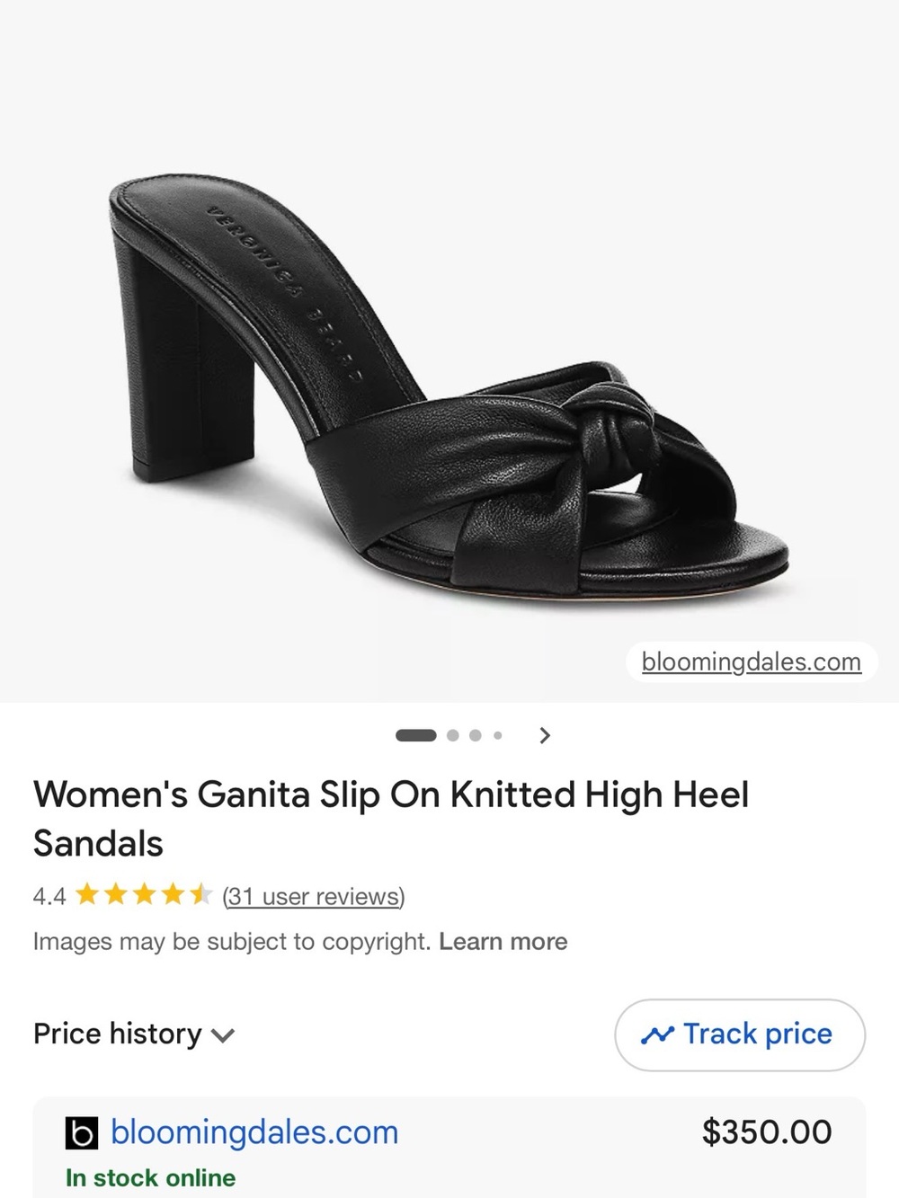 NIB Veronica Beard 7.5 8 Leather Ganita Knot 
 Heel Sandals in Black